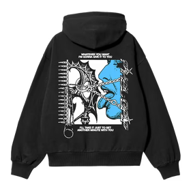 Blue Metal Logo Hoodie