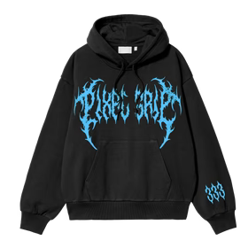 Blue Metal Logo Hoodie